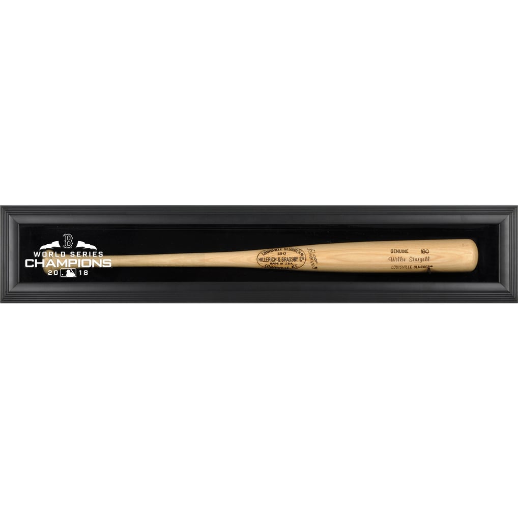 Fanatics Authentic Boston Red Sox 2018 MLB World Series Champions Black Framed Wall-Mounted Logo Bat Display Case