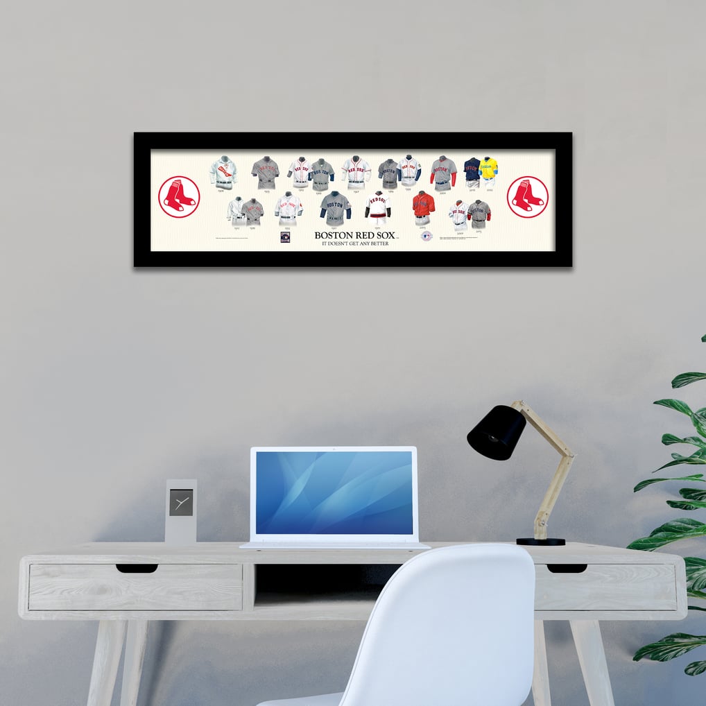 Boston Red Sox Cooperstown Collection Framed Uniform Heritage Art Print