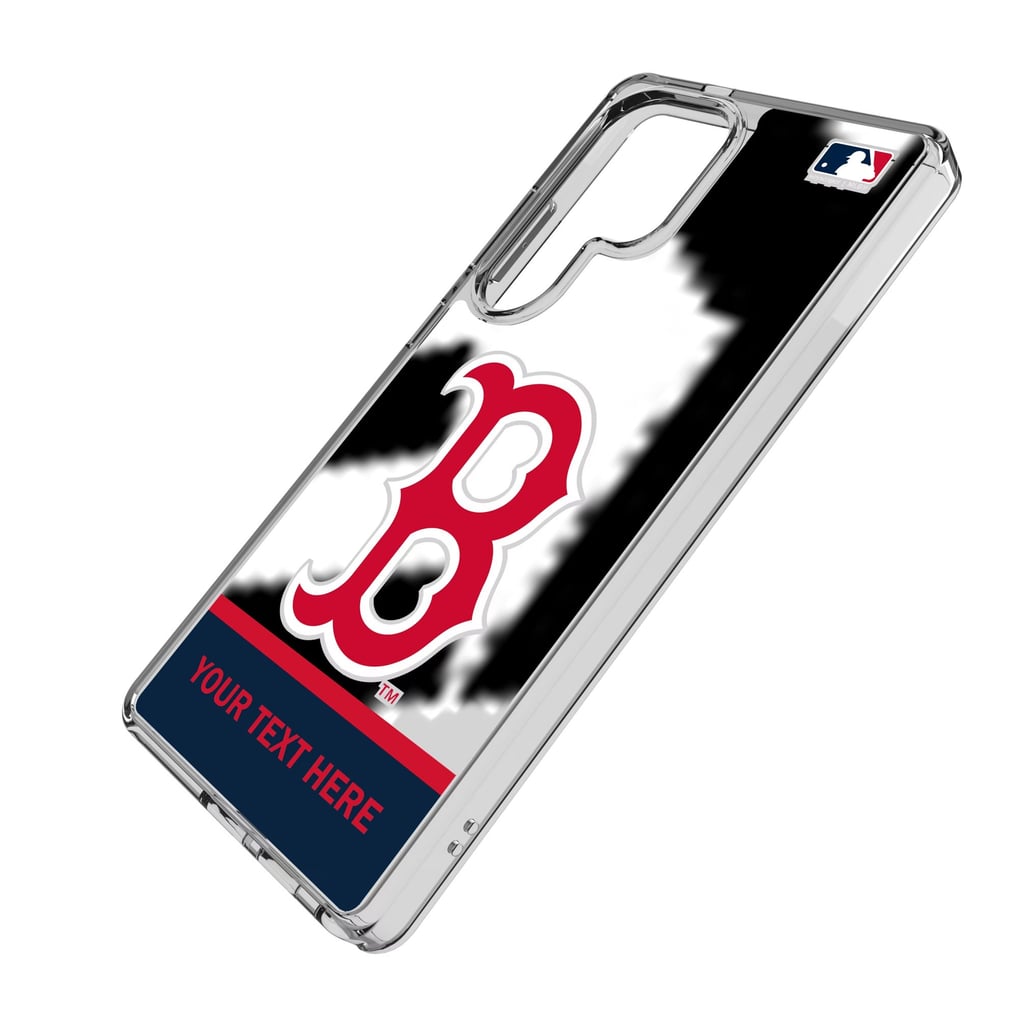 Boston Red Sox Endzone Design Galaxy Clear Phone Case