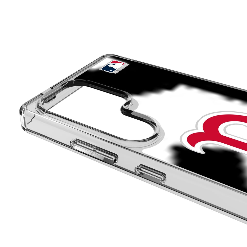 Boston Red Sox Endzone Design Galaxy Clear Phone Case