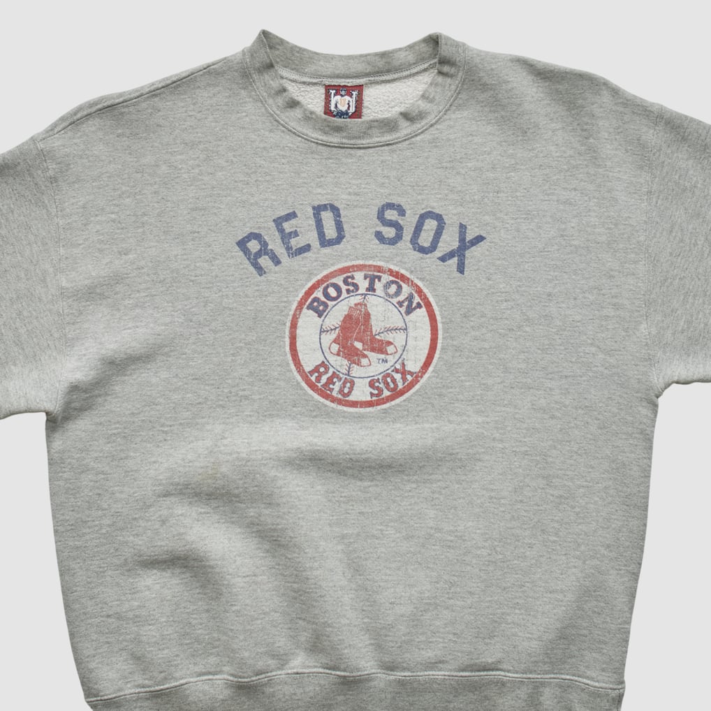 Boston Red Sox UAS 2000s Pullover Sweatshirt - Heather Gray - XS by Fanatics Real Vintage