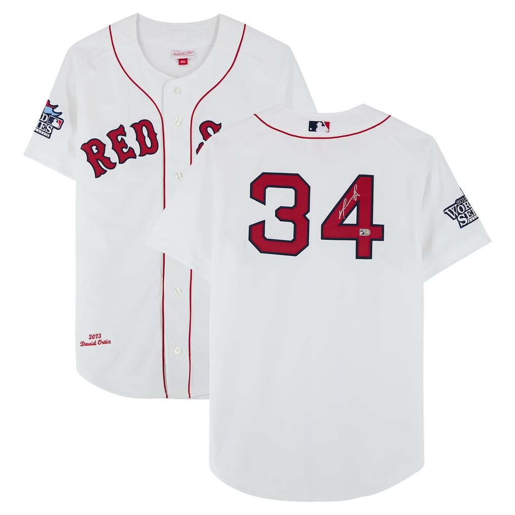 David Ortiz Boston Red Sox Autographed Fanatics Authentic White Mitchell & Ness 2013 Authentic Jersey  