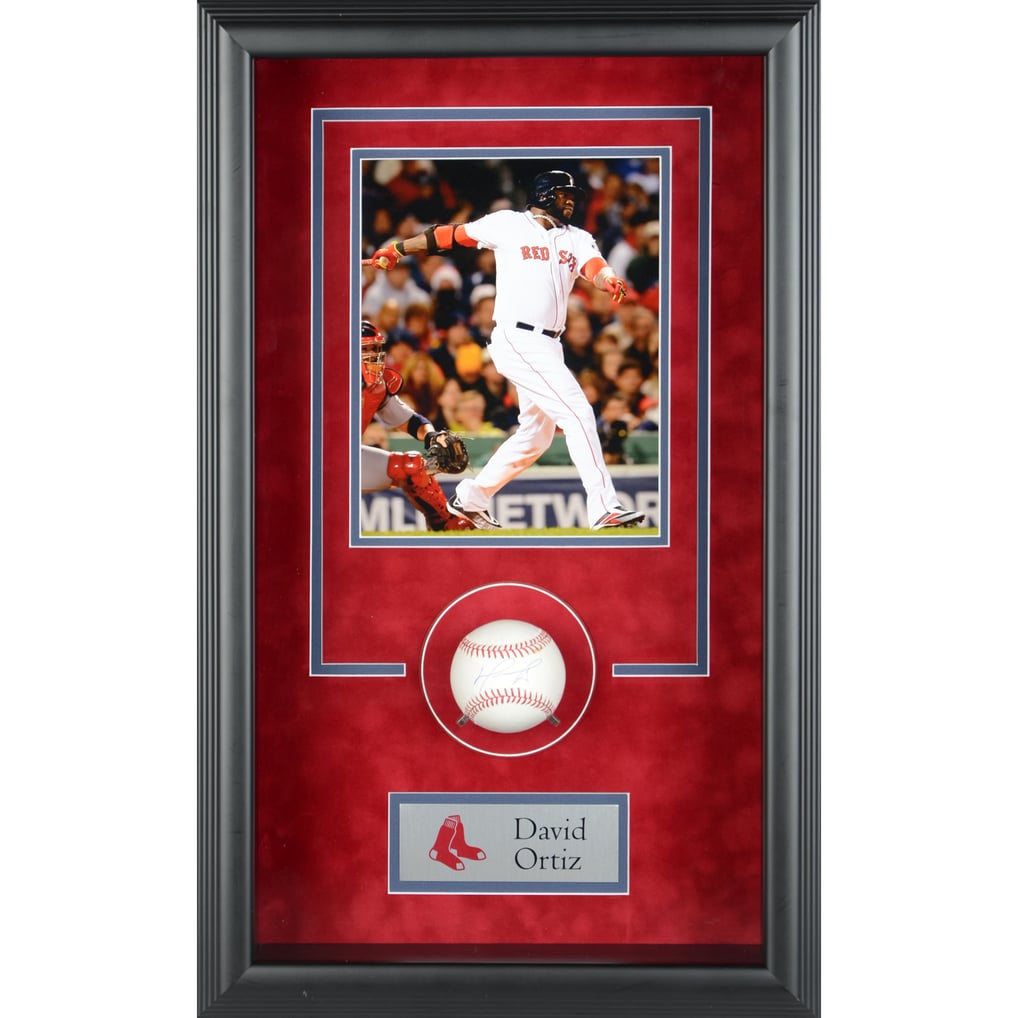 David Ortiz Boston Red Sox Fanatics Authentic Framed Autographed Baseball Shadowbox