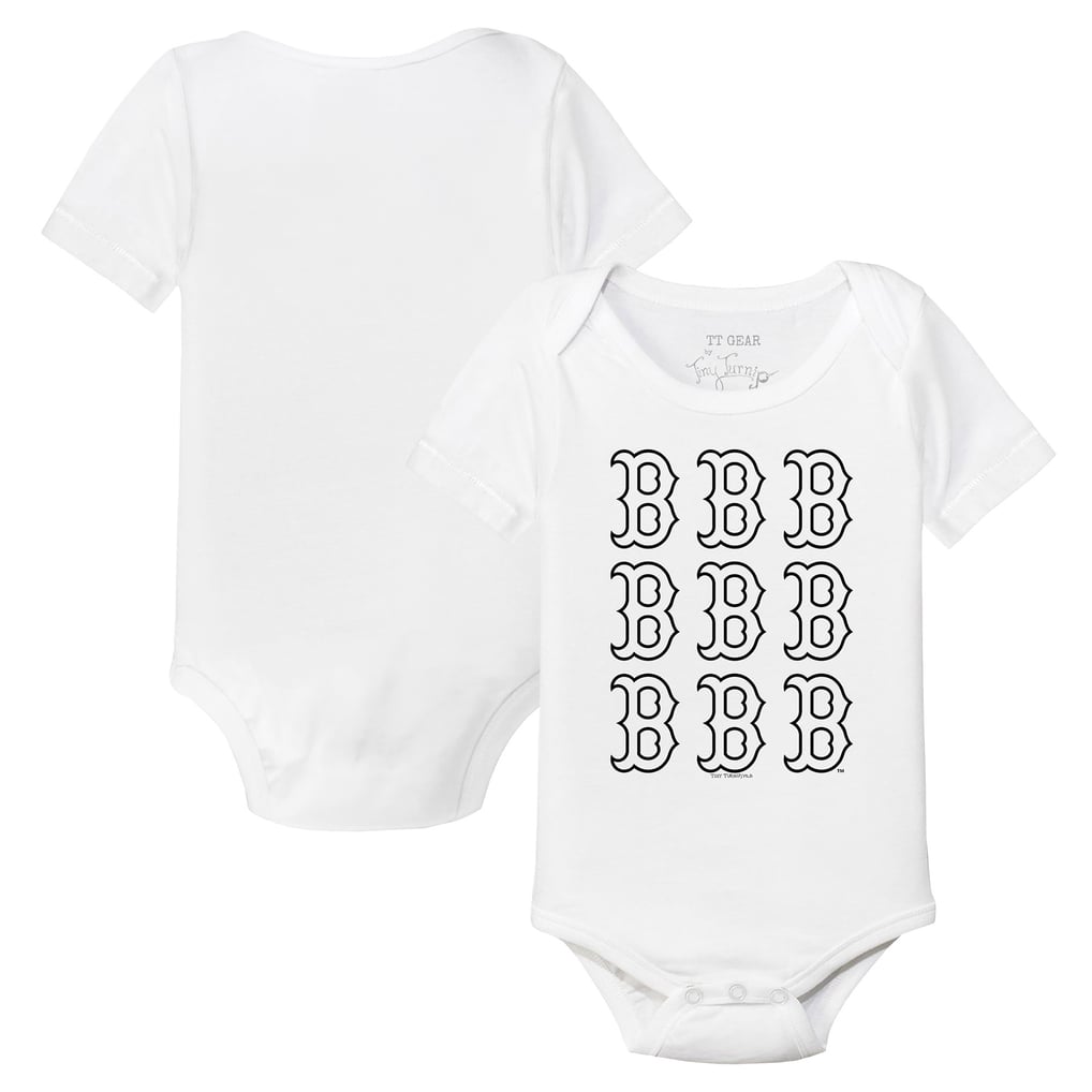  Boston Red Sox Tiny Turnip Infant Logo Grid Bodysuit - White