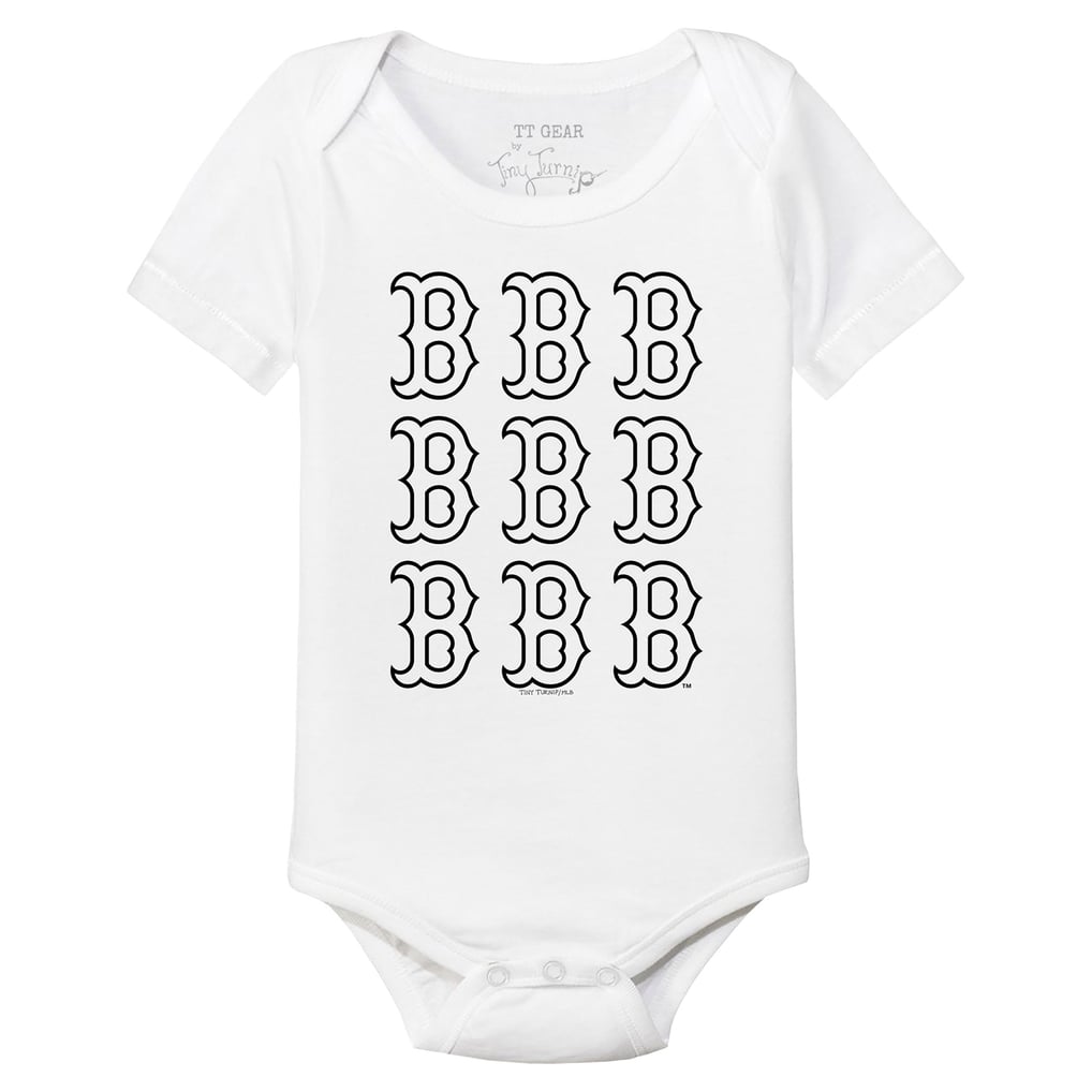  Boston Red Sox Tiny Turnip Infant Logo Grid Bodysuit - White