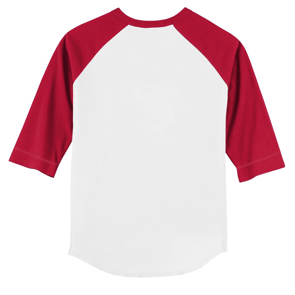 Boston Red Sox Tiny Turnip Infant TT Rex Raglan 3/4 Sleeve T-Shirt - White/Red