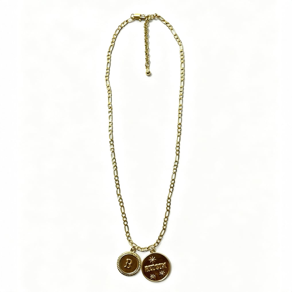 Boston Red Sox LUV AJ  Double Coin Logo Necklace 
