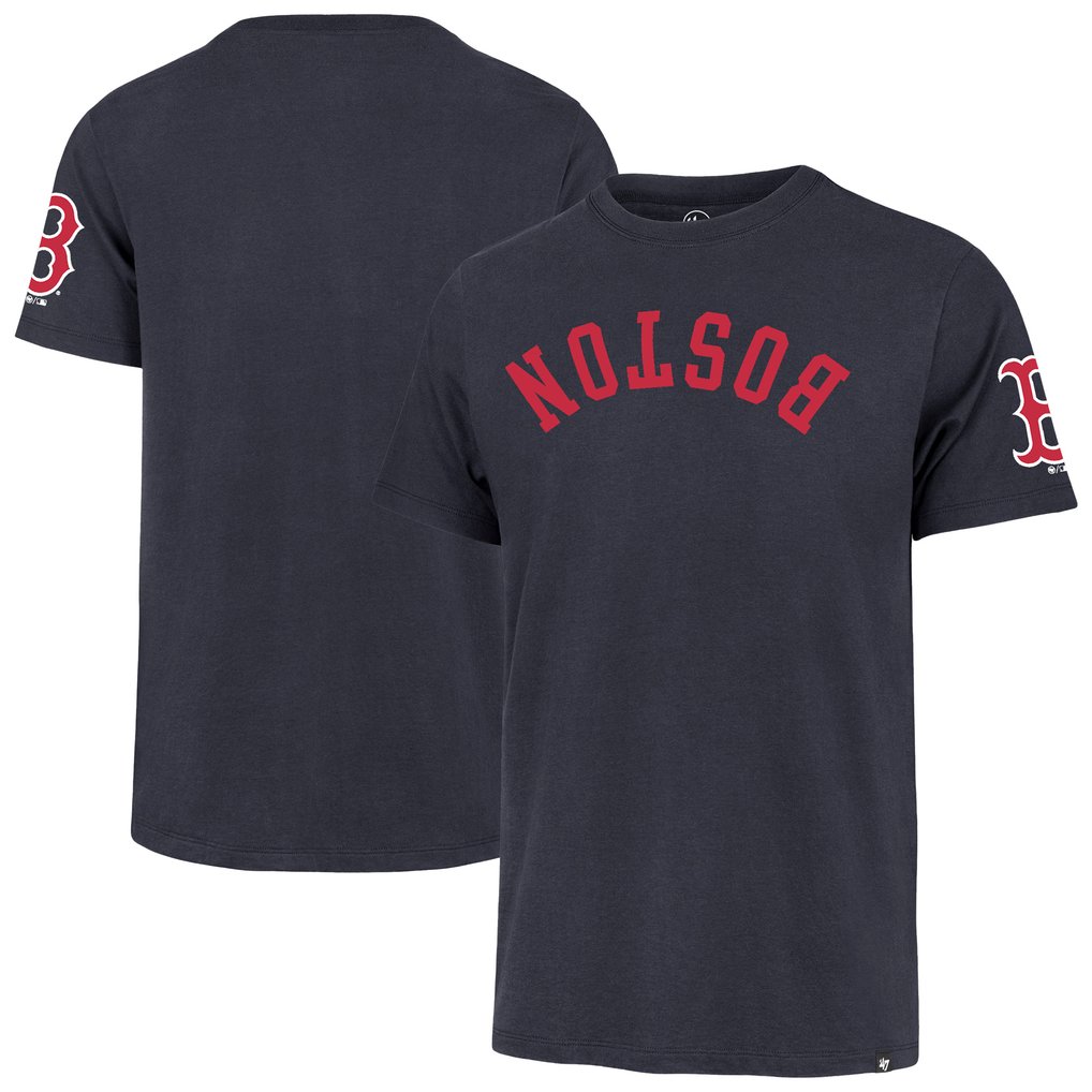  Boston Red Sox '47 Upside Down Two-Peat Franklin T-Shirt - Navy