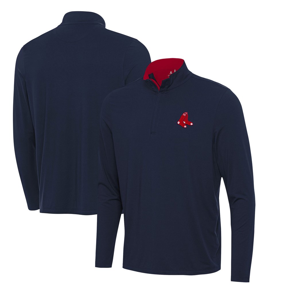  Boston Red Sox Antigua Content Quarter-Zip Top - Navy
