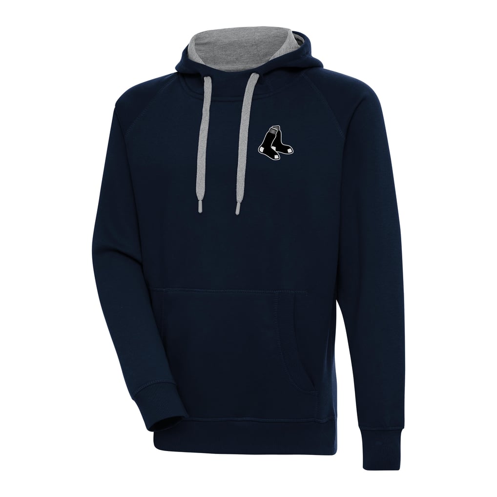 Boston Red Sox Antigua Metallic Victory Pullover Hoodie - Navy
