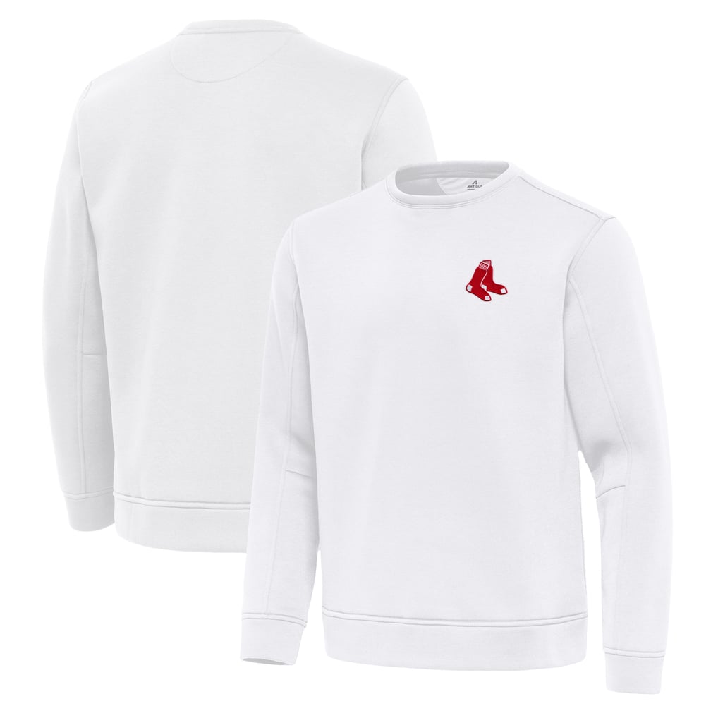 Boston Red Sox Antigua Relevant Lightweight Pullover Sweatshirt - White