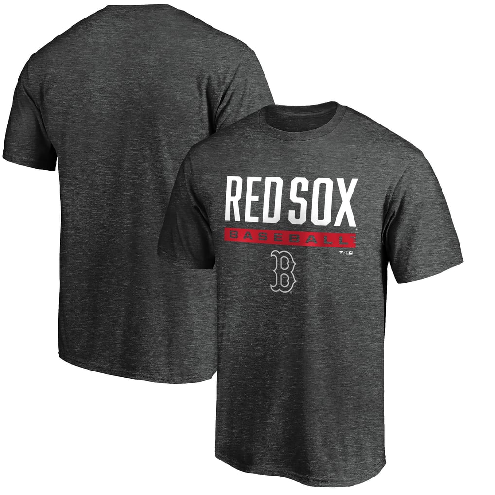 Boston Red Sox Team Win Stripe T-Shirt - Charcoal