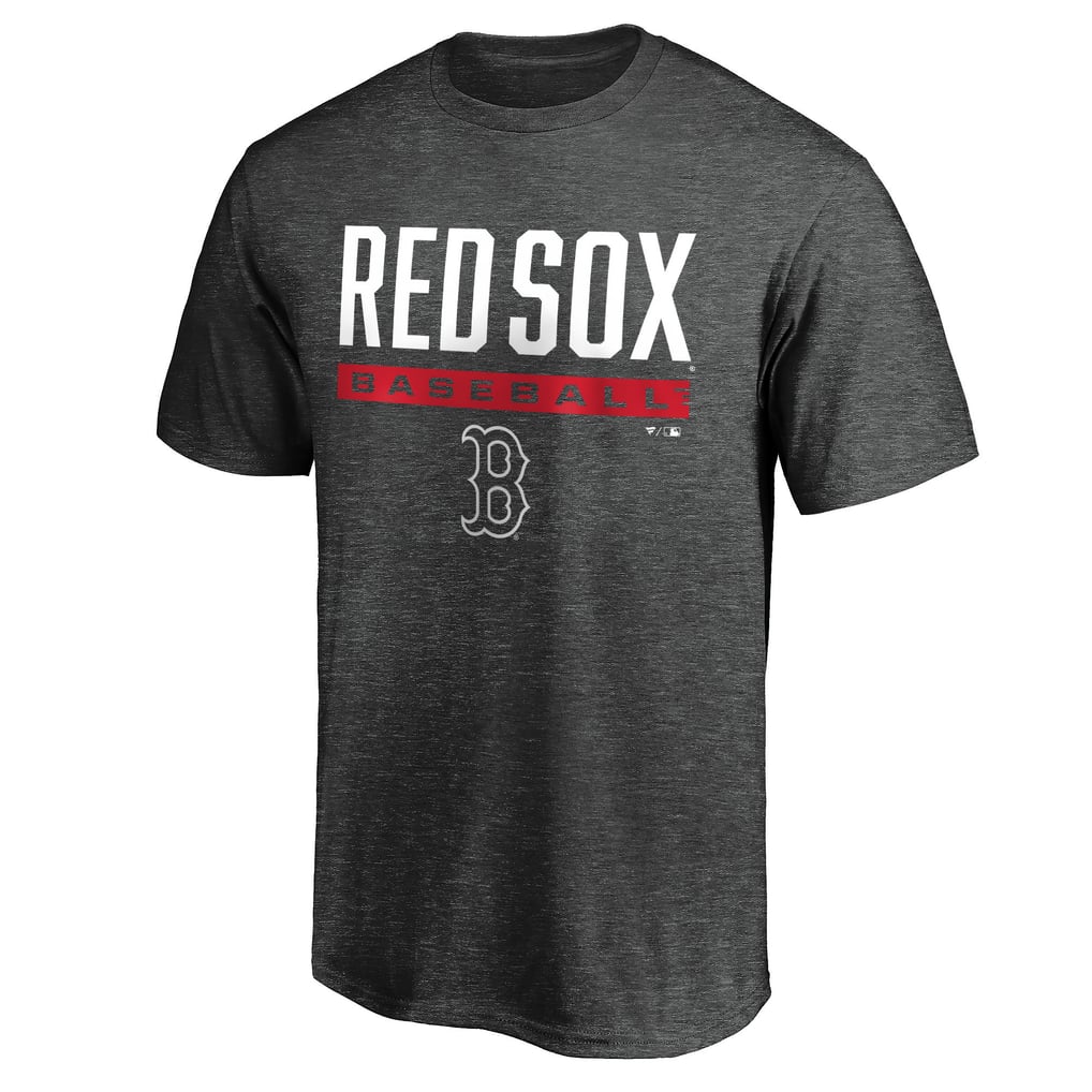 Boston Red Sox Team Win Stripe T-Shirt - Charcoal