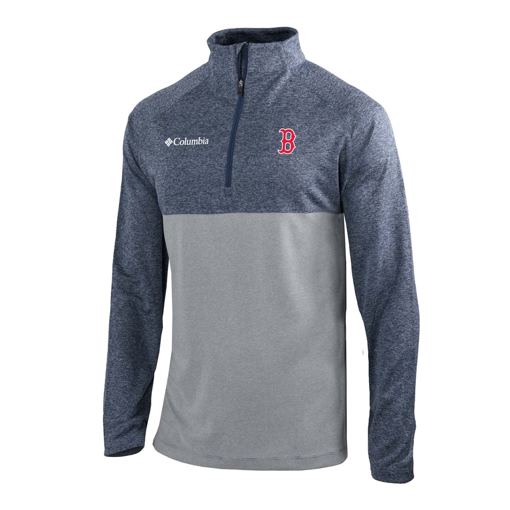  Boston Red Sox Columbia Omni-Wick Raglan Rockin' It Quarter-Zip Pullover - Navy