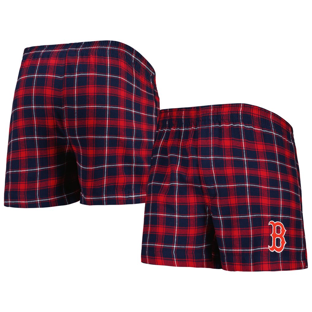 Boston Red Sox Concepts Sport Ledger Flannel Boxers - Navy/Red