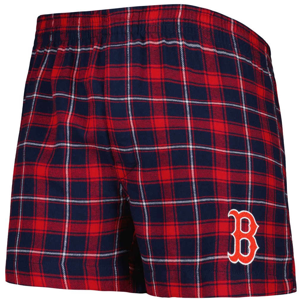 Boston Red Sox Concepts Sport Ledger Flannel Boxers - Navy/Red
