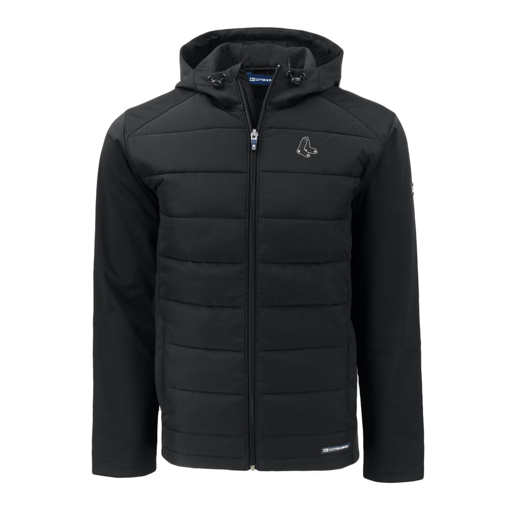Boston Red Sox Cutter & Buck Evoke Hybrid Eco Softshell Recycled Full-Zip Jacket - Black