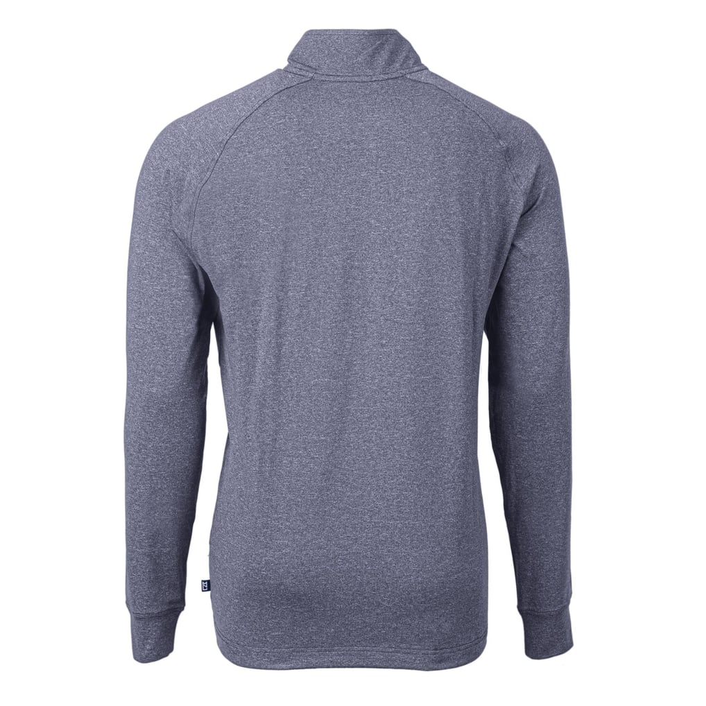Boston Red Sox Cutter & Buck Adapt Eco Knit Stretch Recycled Quarter-Zip Pullover Top - Heather Navy