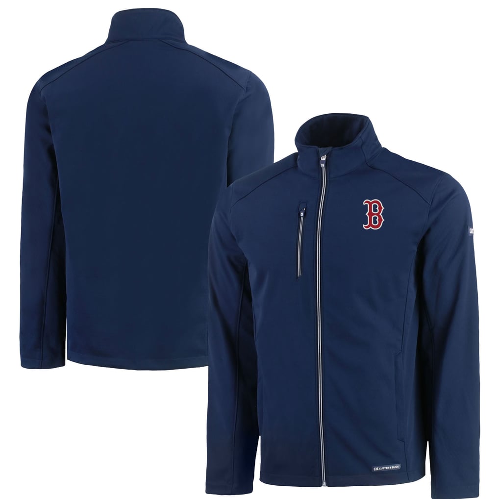 Boston Red Sox Cutter & Buck Evoke Eco Softshell Recycled Full-Zip Jacket - Navy