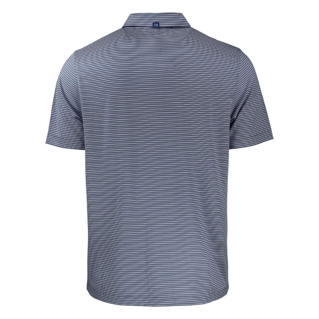Boston Red Sox Cutter & Buck Forge Eco Double Stripe Stretch Recycled Polo - Navy/White