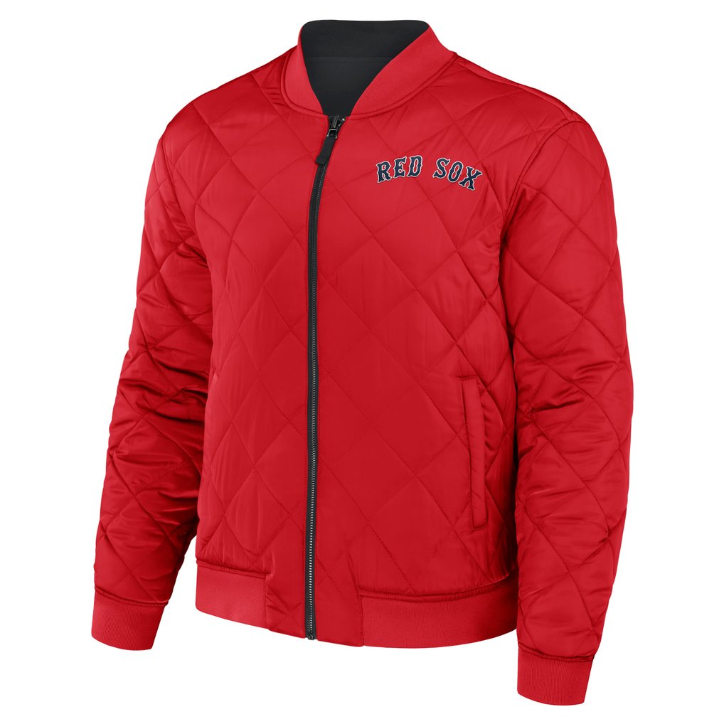 Boston Red Sox Darius Rucker Collection by Fanatics Reversible Full-Zip Bomber Jacket - Black/Red