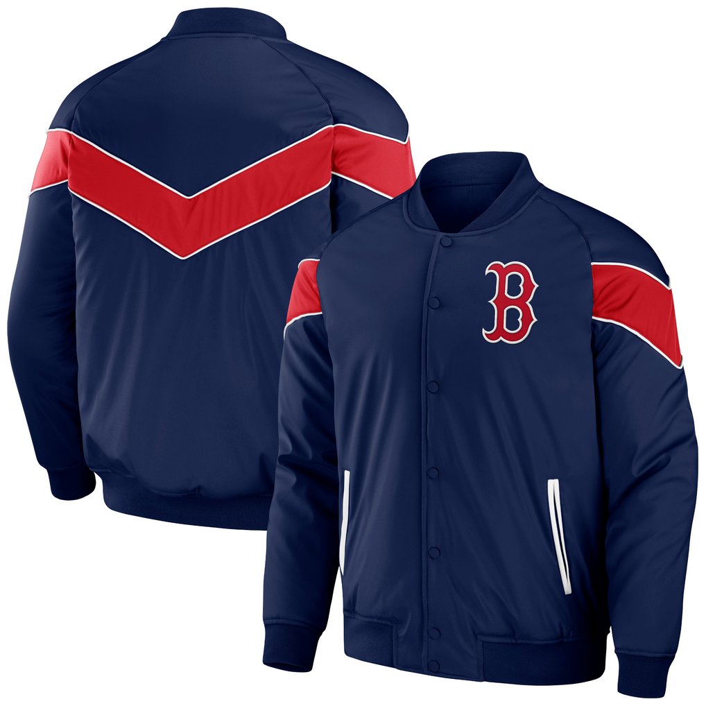 Boston Red Sox Darius Rucker Collection by Fanatics Baseball Raglan Full-Snap Jacket - Navy