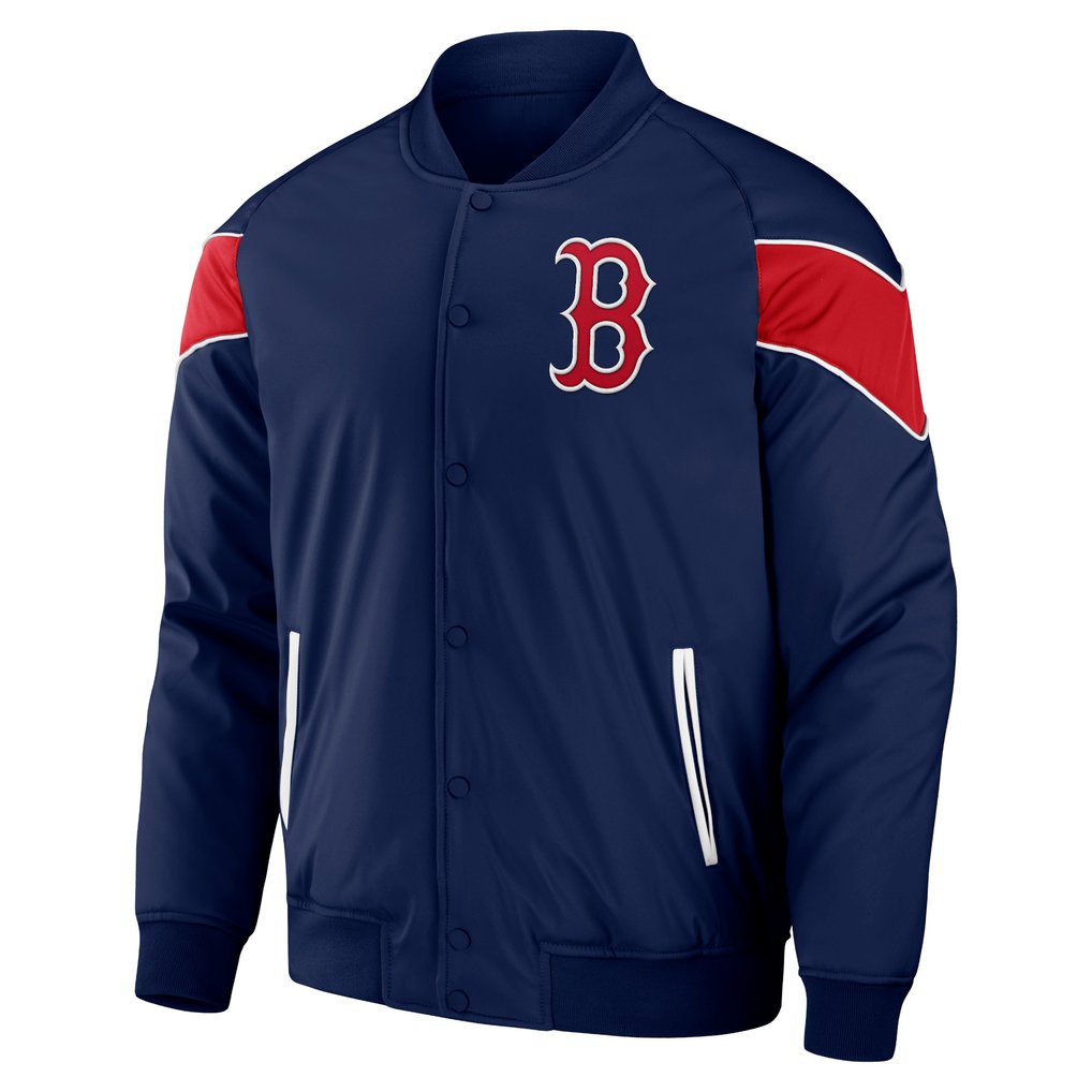 Boston Red Sox Darius Rucker Collection by Fanatics Baseball Raglan Full-Snap Jacket - Navy