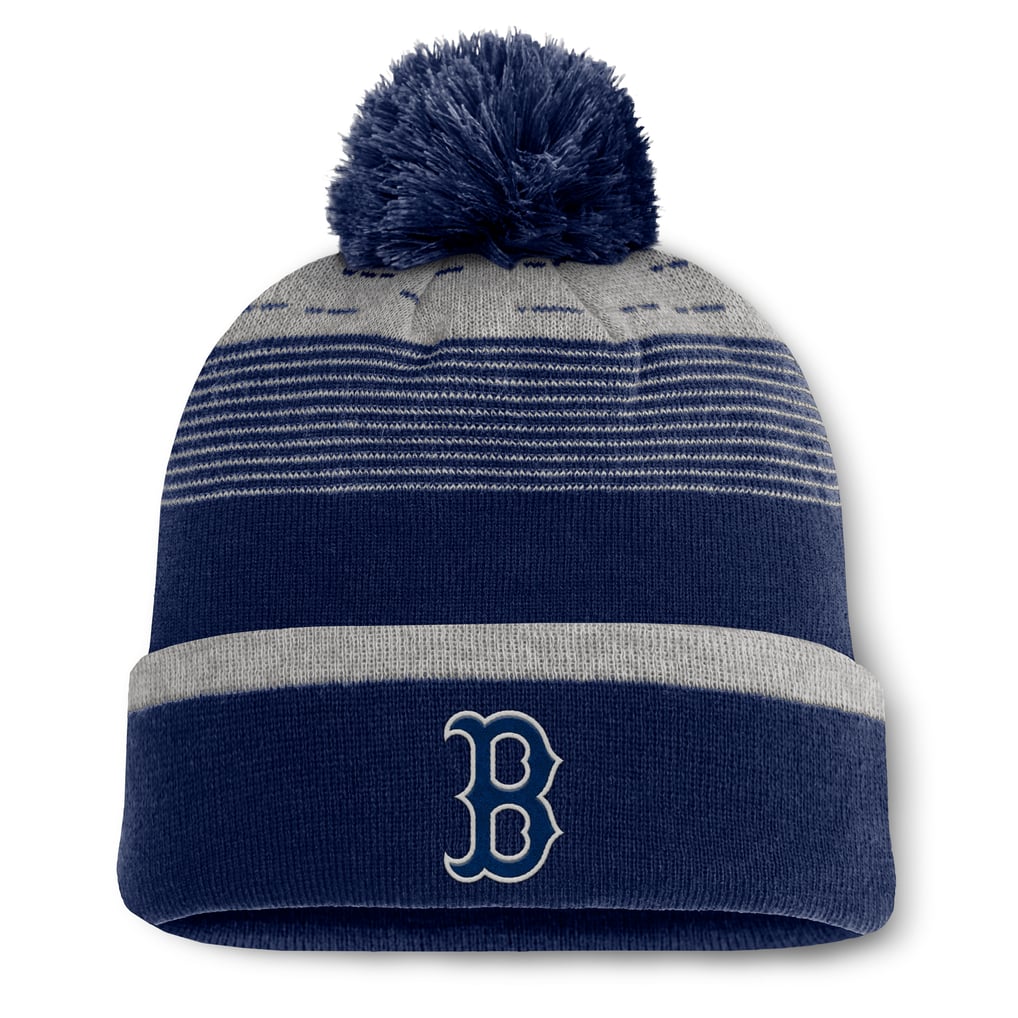  Boston Red Sox Fanatics Fundamental Gradient Cuffed Knit Hat with Pom - Navy