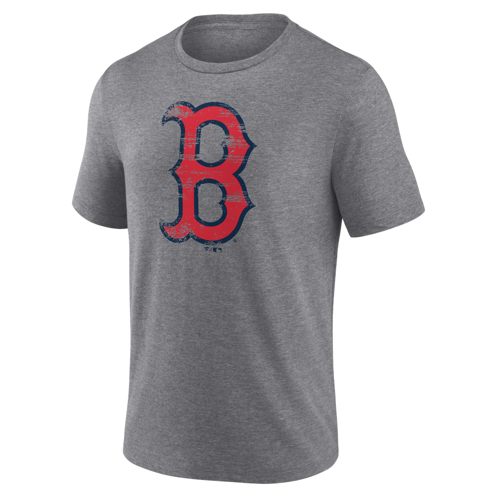  Boston Red Sox Heritage Personalized Any Name & Number Tri-Blend T-Shirt - Gray