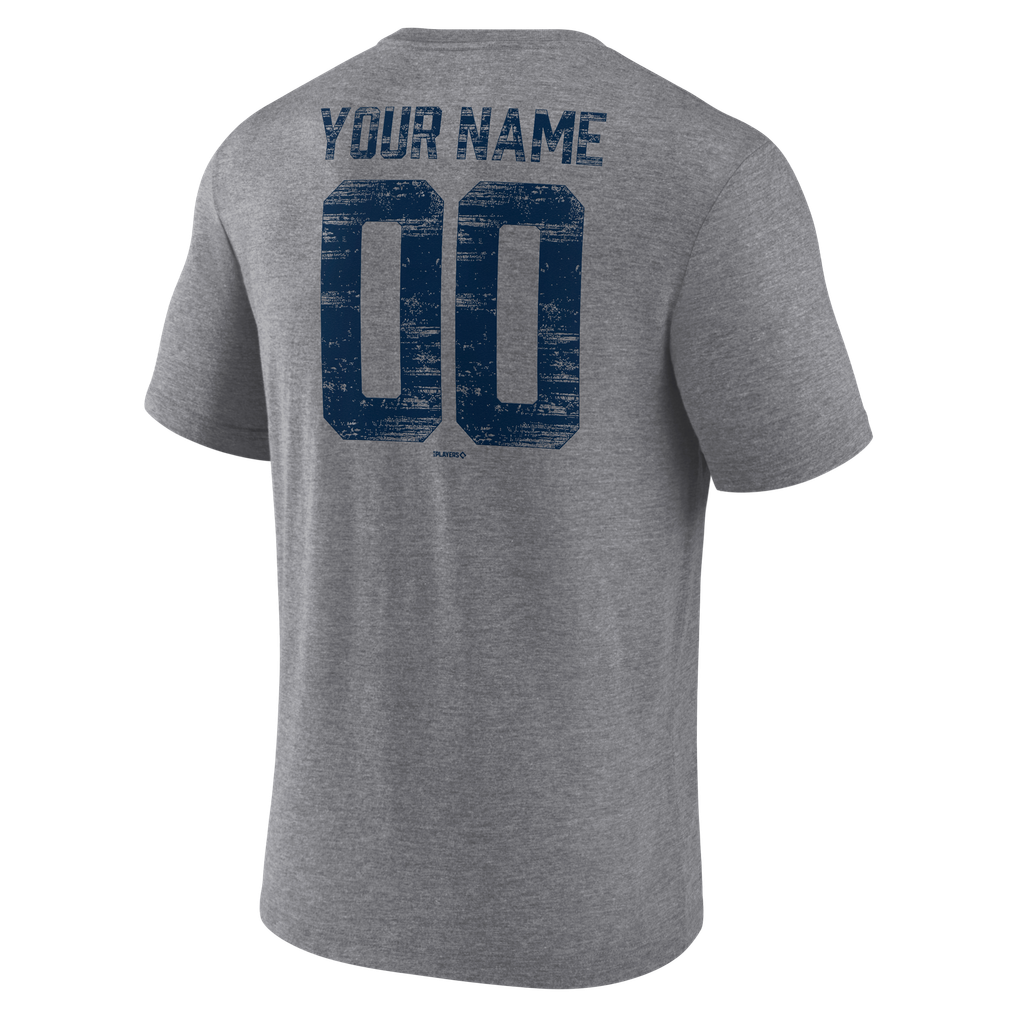  Boston Red Sox Heritage Personalized Any Name & Number Tri-Blend T-Shirt - Gray