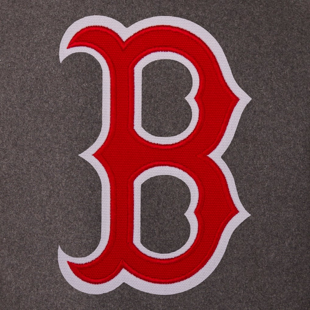 Boston Red Sox JH Design Wool & Leather Reversible Jacket - Charcoal/Navy