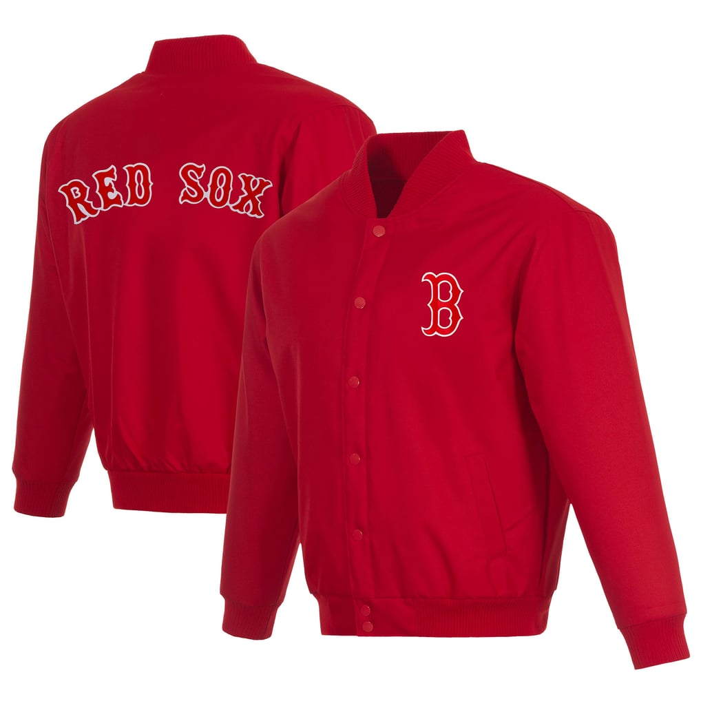 Boston Red Sox JH Design Full-Snap Pollytwill Varsity Jacket - Red