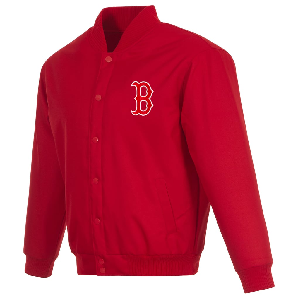 Boston Red Sox JH Design Full-Snap Pollytwill Varsity Jacket - Red