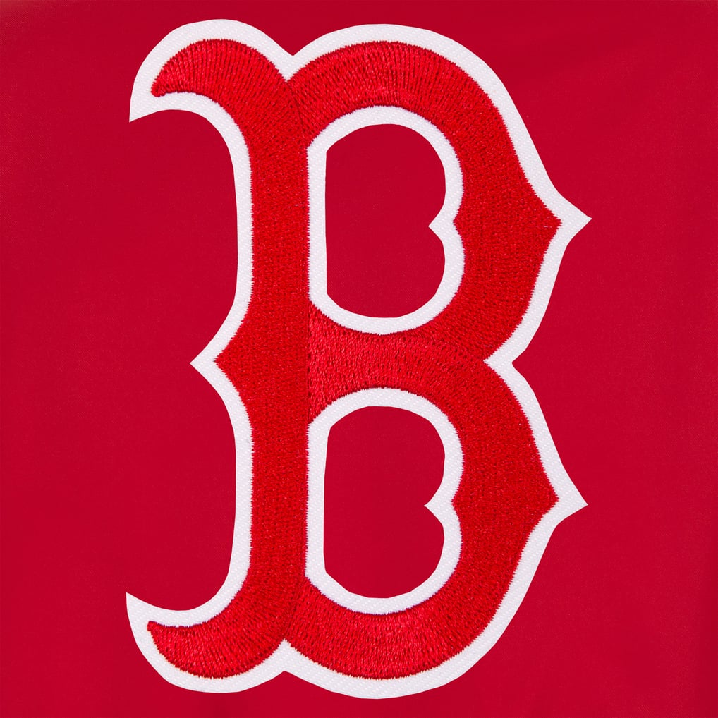 Boston Red Sox JH Design Full-Snap Pollytwill Varsity Jacket - Red