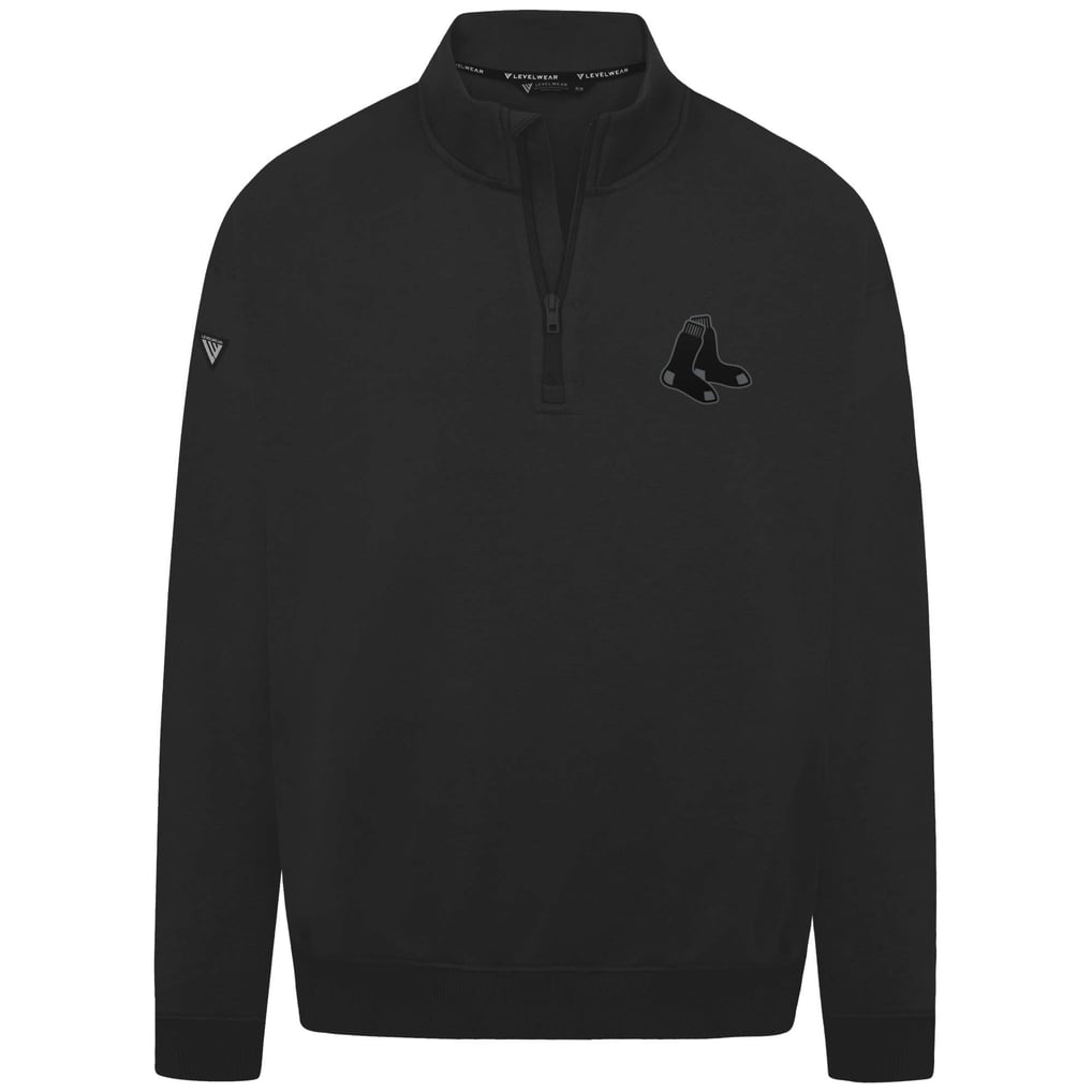  Boston Red Sox Levelwear Murray Nightfall Quarter-Zip Top - Black