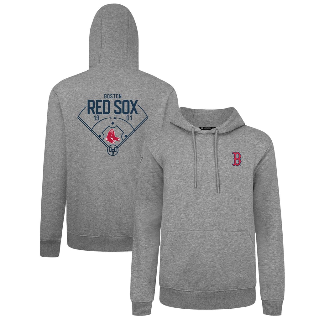 Boston Red Sox Levelwear Podium Primary Pullover Hoodie - Gray