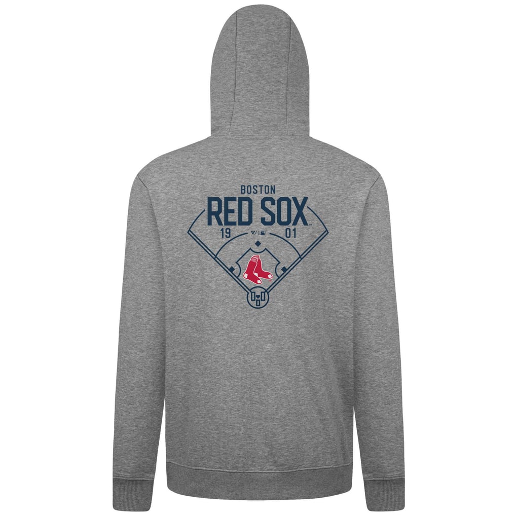 Boston Red Sox Levelwear Podium Primary Pullover Hoodie - Gray