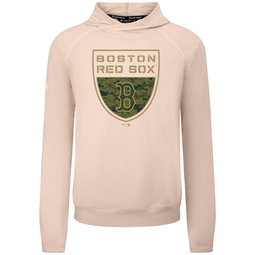  Boston Red Sox Levelwear Mandate Buckler Tri-Blend Pullover Hoodie - Khaki