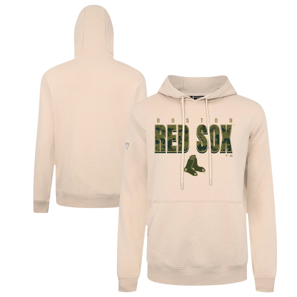  Boston Red Sox Levelwear Podium Protect Pullover Hoodie - Khaki