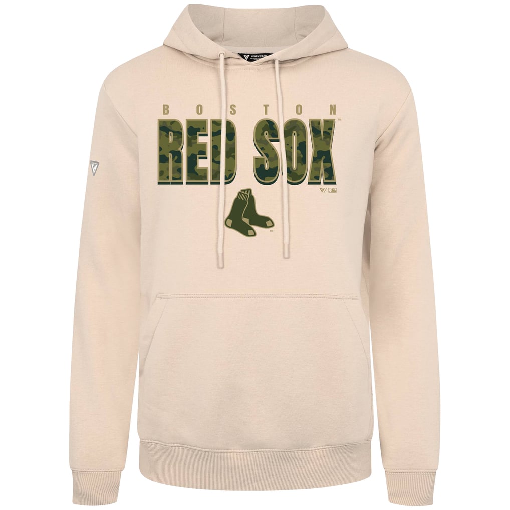  Boston Red Sox Levelwear Podium Protect Pullover Hoodie - Khaki