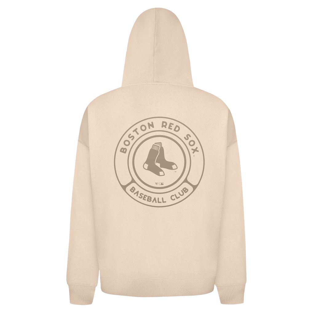 Boston Red Sox Levelwear Uphill Oversized Full-Zip Hoodie - Khaki