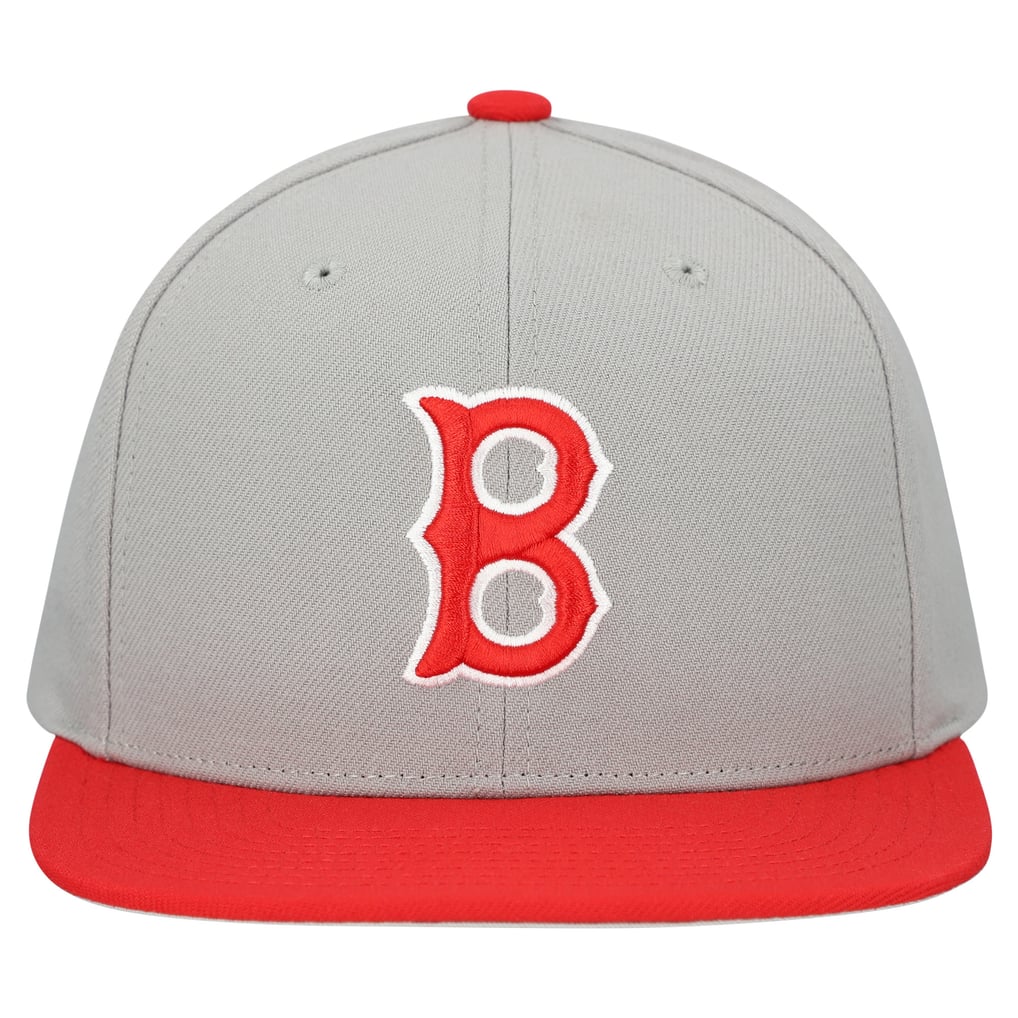 Boston Red Sox Mitchell & Ness Cooperstown Collection Basic Flip Snapback Hat - Gray