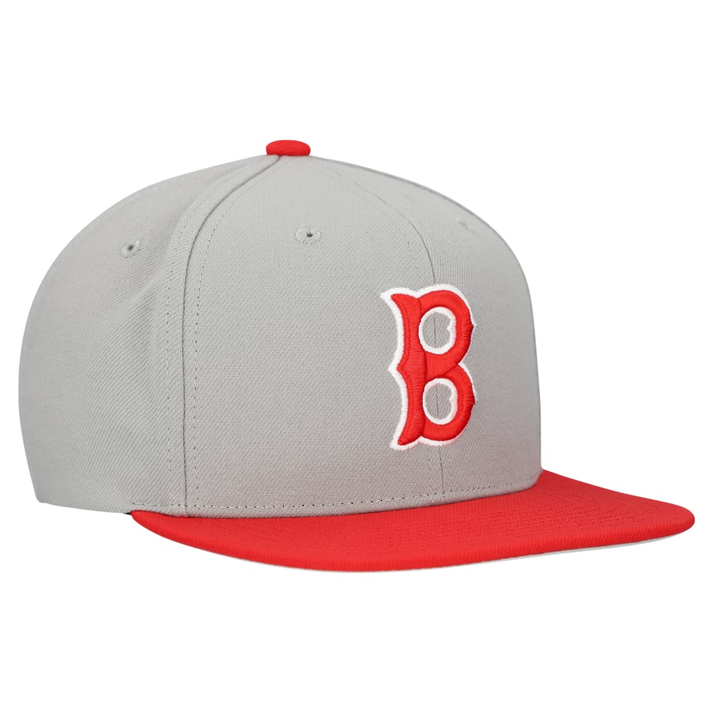 Boston Red Sox Mitchell & Ness Cooperstown Collection Basic Flip Snapback Hat - Gray