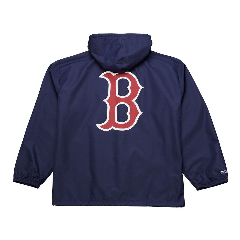  Boston Red Sox Mitchell & Ness Full-Snap Hooded Coaches Jacket - Navy