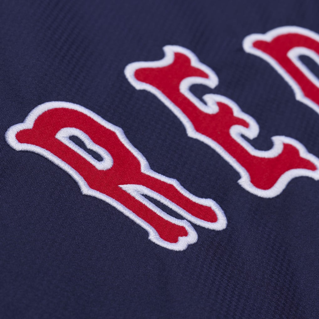  Boston Red Sox Mitchell & Ness Full-Snap Hooded Coaches Jacket - Navy