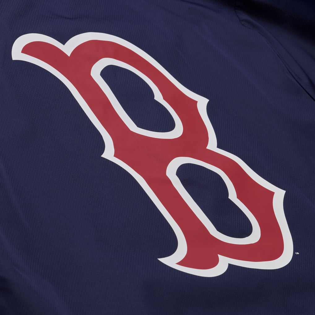  Boston Red Sox Mitchell & Ness Full-Snap Hooded Coaches Jacket - Navy
