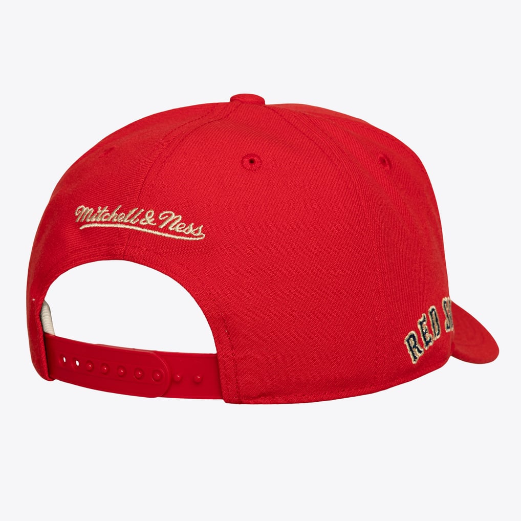 Boston Red Sox Mitchell & Ness Fenway Park 100th Anniversary Patch Secondary Pro Snapback Hat - Red