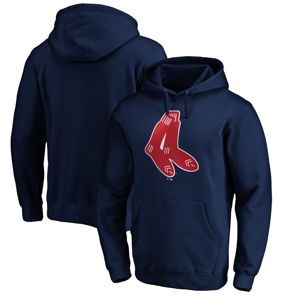 Boston Red Sox Cooperstown Collection Huntington Logo Fitted Pullover Hoodie - Navy
