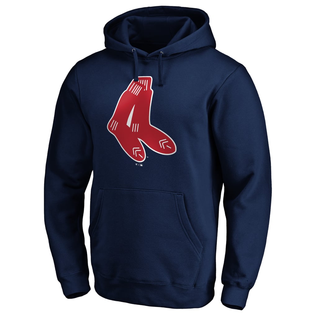 Boston Red Sox Cooperstown Collection Huntington Logo Fitted Pullover Hoodie - Navy