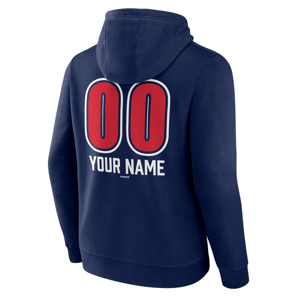  Boston Red Sox Personalized Name & Number Fastball Pullover Hoodie - Navy